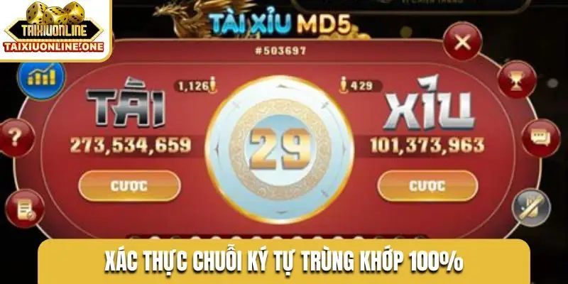 Xác thực chuỗi ký tự trùng khớp 100%